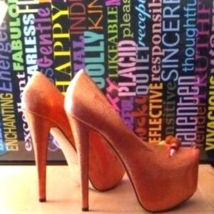 Outrageous Orange Glitter Stilettos!.